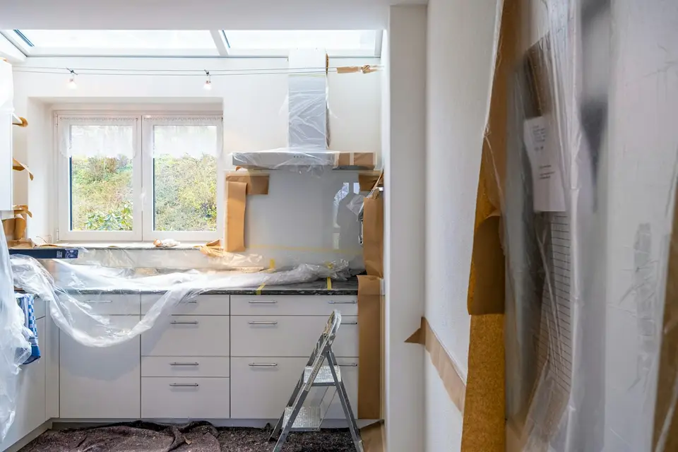 Residential renovation in progress in Massachusetts